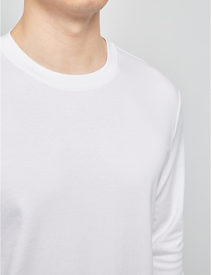 Regular jersey cotton long sleeve top